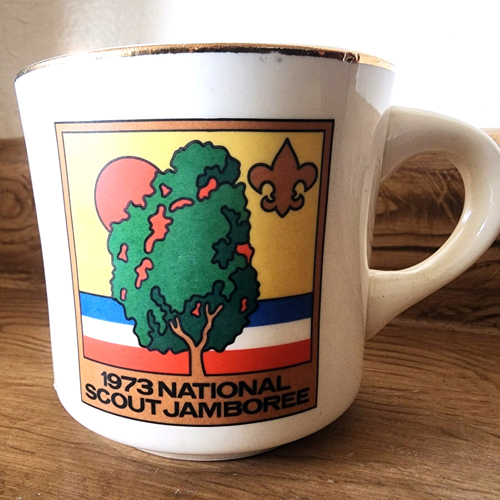 1973 Boy Scouts Of America Ceramic Mug Cup BSA National Scout Jamboree